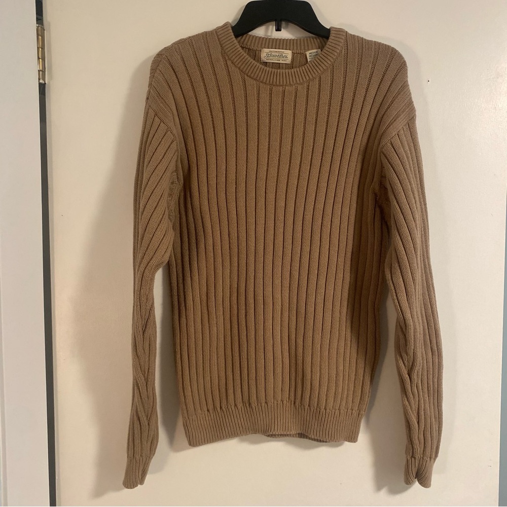 Vintage St John’s Bay Sweater Mens M Brown Chunky Knit Pullover Y2K Academia